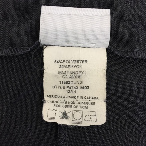 Suzy Shier Dress Pants Womens 13/14 Black Pinstripe Bootcut Trousers - Picture 9 of 12